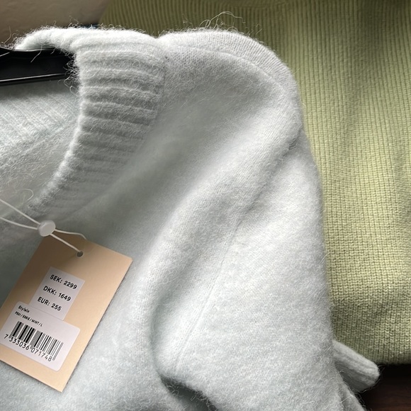 StyleIn Essie Alpaca Mint Blue Sweater - Picture 3 of 8